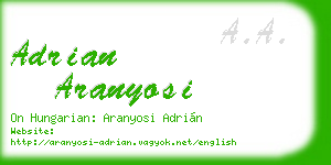 adrian aranyosi business card
